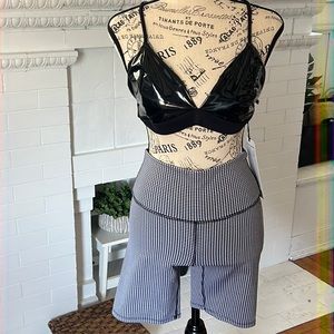ALO biker shorts and vinyl bra